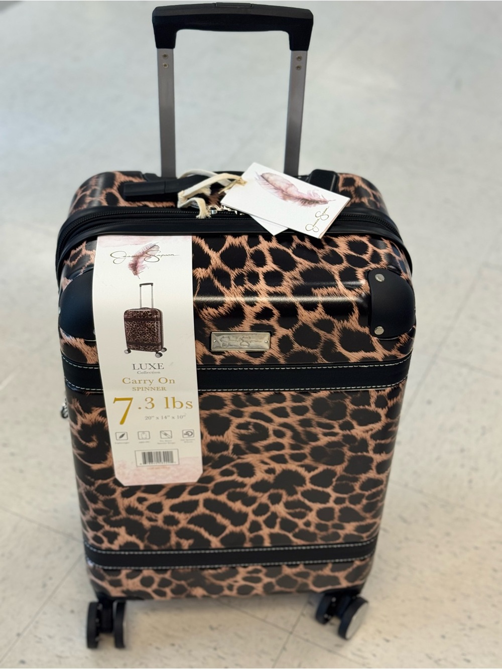 Jessica simpson Luxe Leopard Print Carry-On Spinner - Leopard Brown - Picture 3 of 3